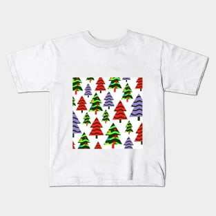 Christmas trees pattern Kids T-Shirt